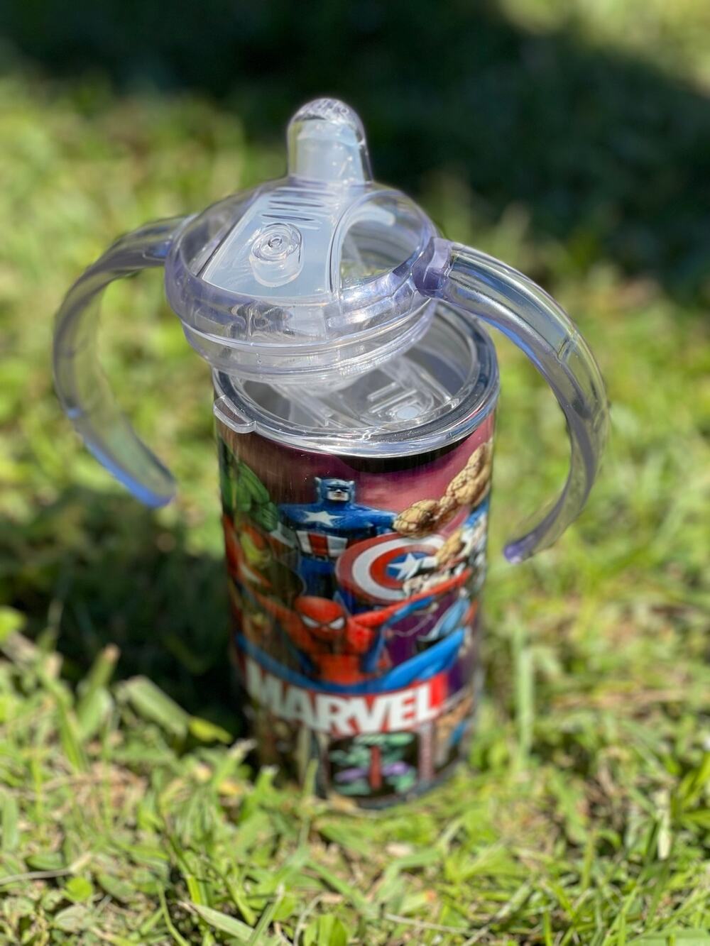 12oz Stainless Steel Sippy Cup/Tumbler Marvel